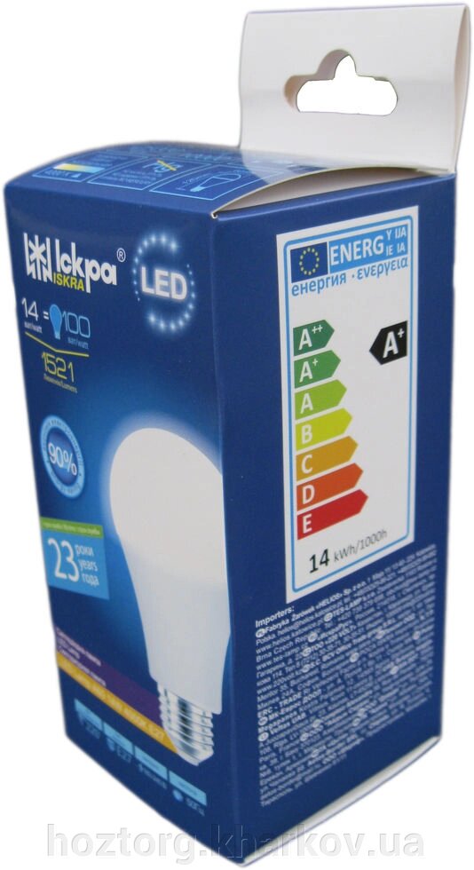Лампа світлодіодна Iskra LED A60 E27 14W 4000K - наявність
