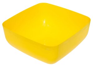Миска 4л квадратна жовта (ПолімерАгро)
