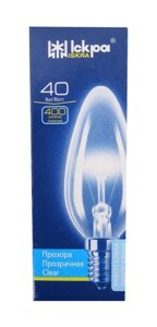 Лампа свічка Е14 40 Вт індивідуальна упаковка