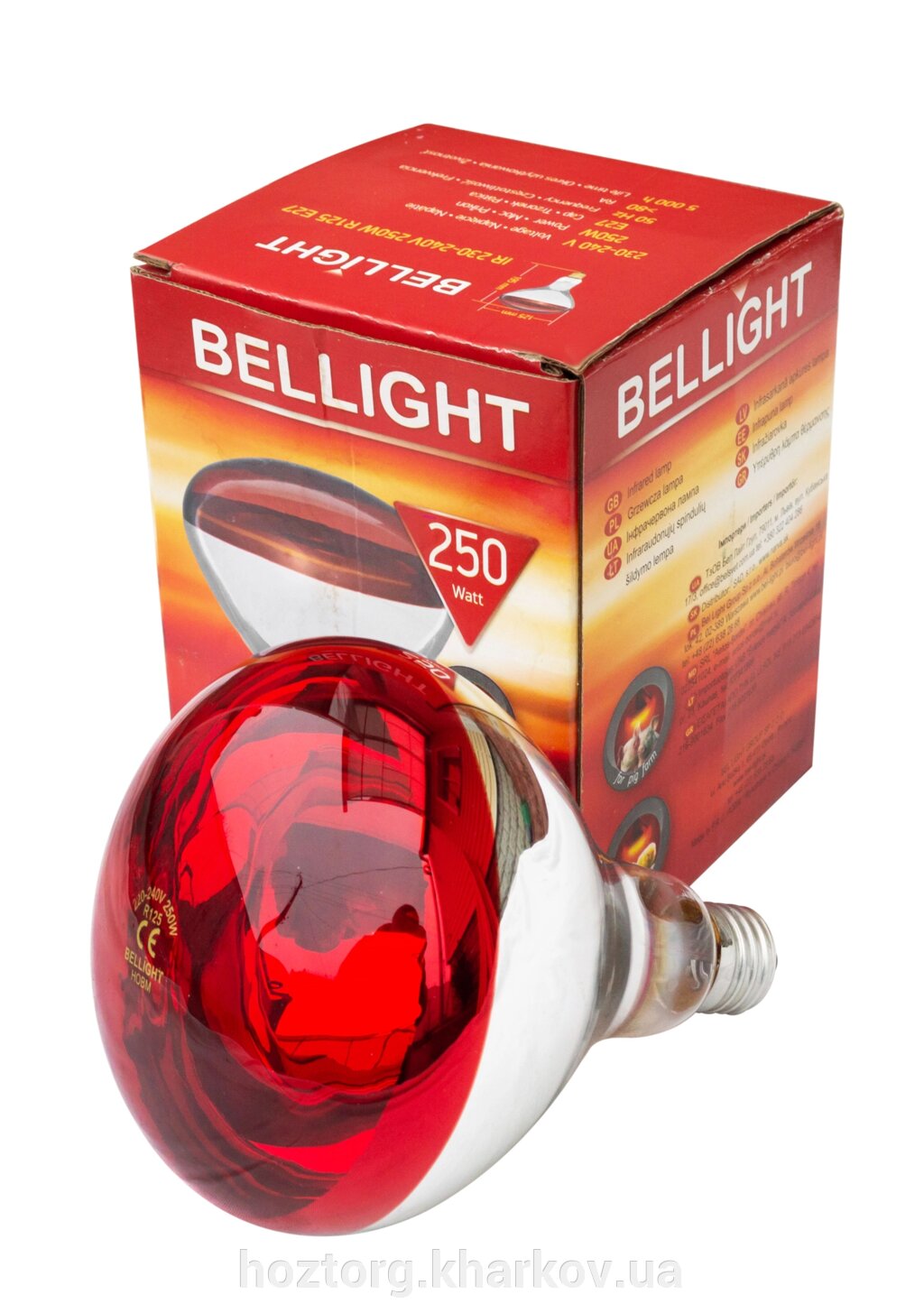 Лампа ІКЗК 250 Вт Е27 в коробочці (Bellight) - відгуки
