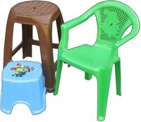 Табурети, крісла пластикові