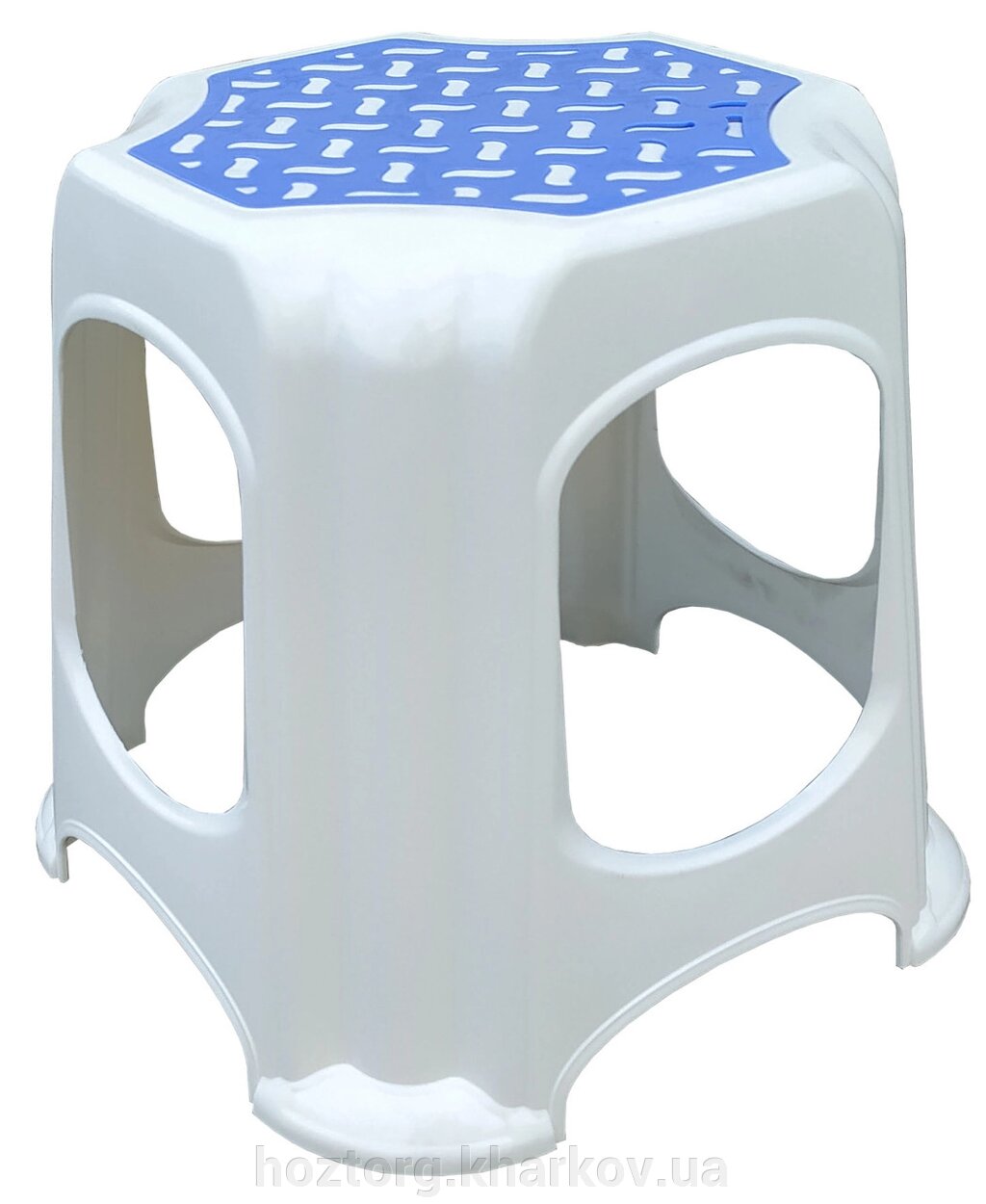 Табурет пластиковий малий білий, висота 32 см (Горизонт) від компанії Інтернет-магазин Хозторг Харків. Господарські товари оптом - фото 1