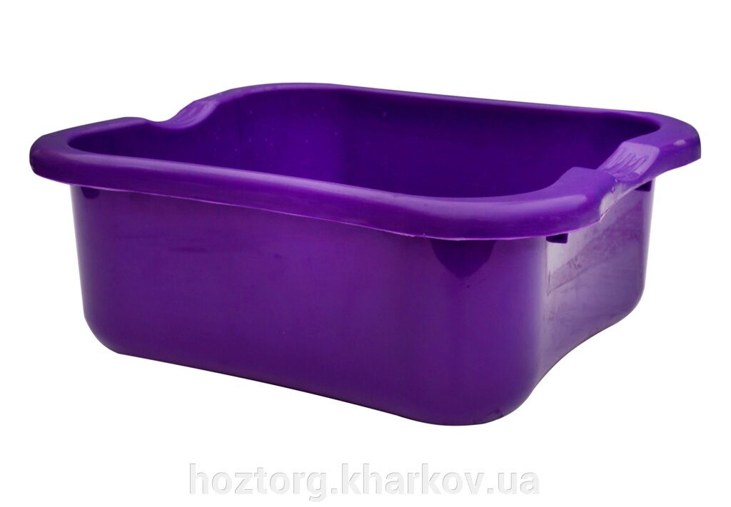 Таз 6л квадратний фіолетовий (ПолімерАгро) + Відеоогляд від компанії Інтернет-магазин Хозторг Харків. Господарські товари оптом - фото 1
