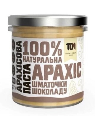 Арахісова паста З ШМАТОЧКАМИ ЧОРНОГО ШОКОЛАДУ, тм ТОМ, 300 г. від компанії Діетмаркет "Душечка" - фото 1