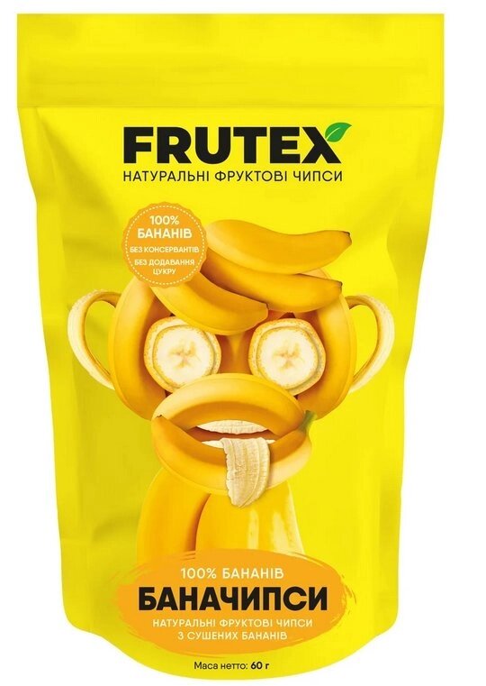 Бананові чіпси FRUTEX, 30 г від компанії Діетмаркет "Душечка" - фото 1