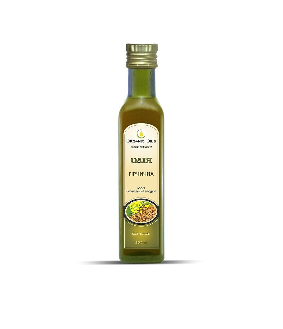 Гірчична олія холодного віджиму Organic Oils, 250 мл від компанії Діетмаркет "Душечка" - фото 1