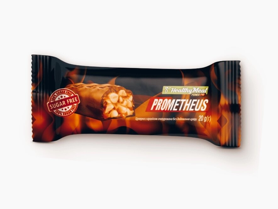 Глазированные конфеты "PROMETHEUS" с арахисом без сахара Power Pro, 20 г. ##от компании## Диетмаркет "Душечка" - ##фото## 1