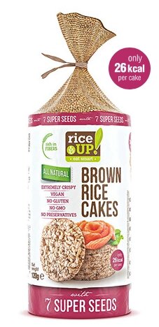 Хлібці рисові цільнозернові RICEUP "7 супер насіння" від компанії Діетмаркет "Душечка" - фото 1