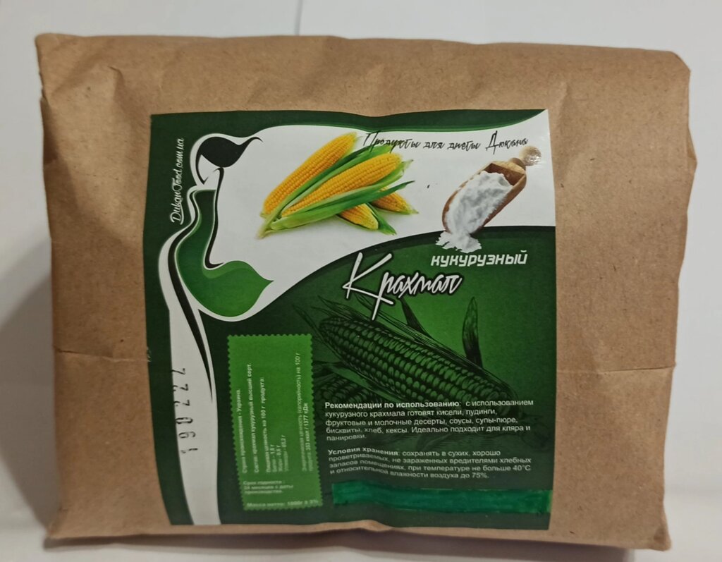 Кукурудзяний крохмаль, 1кг від компанії Діетмаркет "Душечка" - фото 1
