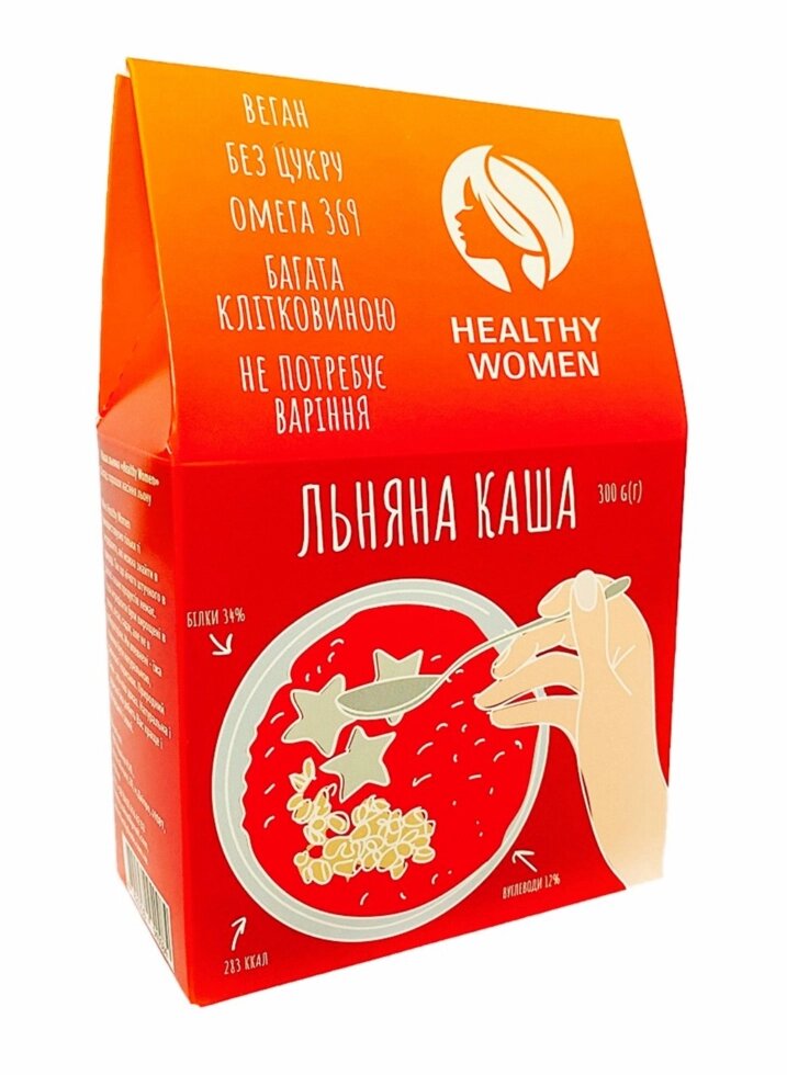 Льняна каша Класична ТМ HealthyWomen, 300 г від компанії Діетмаркет "Душечка" - фото 1