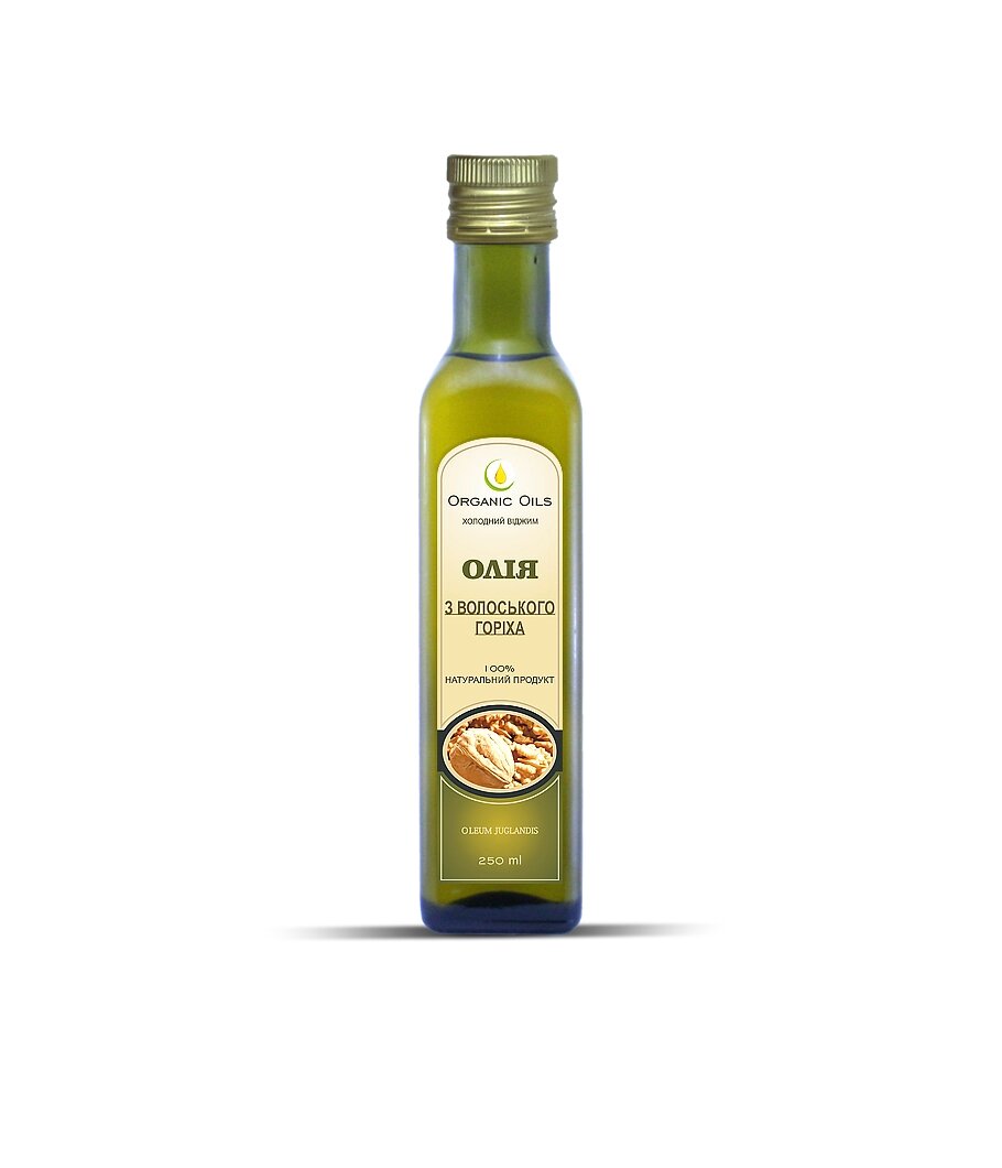 Олія волоського горіха холодного віджиму Organic Oils, 250 мл від компанії Діетмаркет "Душечка" - фото 1