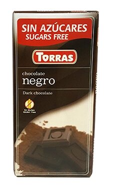 Torras Чорний шоколад, 75г - фото