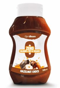 Низькокалорійний Шоколадний сироп з фундуком без цукру ТМ GymBeam, 350 мл