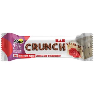 Протеїновий батончик без цукру Crunch Bar "Лічі та полуниця", FitWin, 50 г