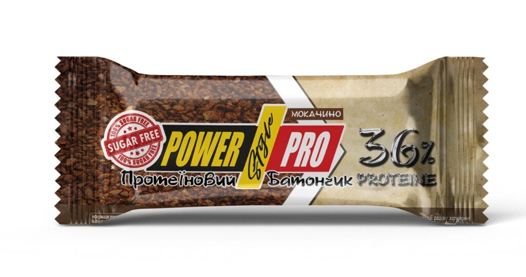 Протеїновий батончик Power Pro «Мокачино», 36% білка. Без цукру. від компанії Діетмаркет "Душечка" - фото 1