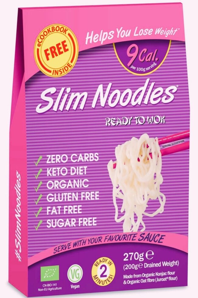 Ширатаки Лапша / Bio Slim Noodles, 270 г ##от компании## Диетмаркет "Душечка" - ##фото## 1