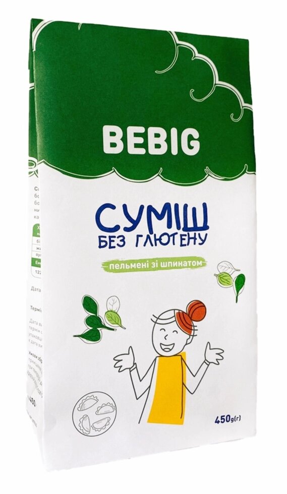 Суміш без глютену "Пельмені зі шпинатом" ТМ BE BIG від компанії Діетмаркет "Душечка" - фото 1