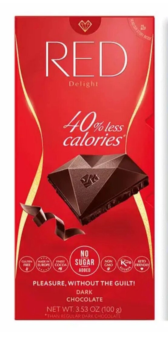 Темний шоколад без цукру ТМ Red Delight, 100 г від компанії Діетмаркет "Душечка" - фото 1