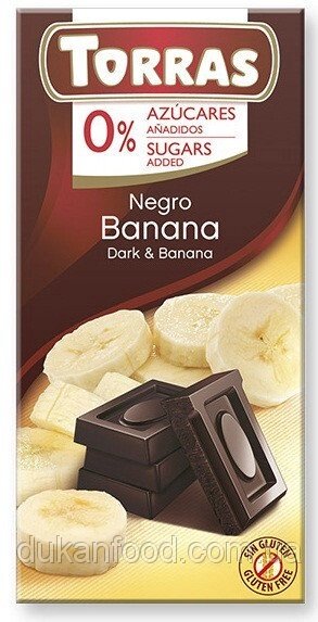 Torras Чорний шоколад з бананом без цукру від компанії Діетмаркет "Душечка" - фото 1