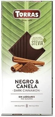 Torras Чорний шоколад з корицею і стевією, без цукру від компанії Діетмаркет "Душечка" - фото 1
