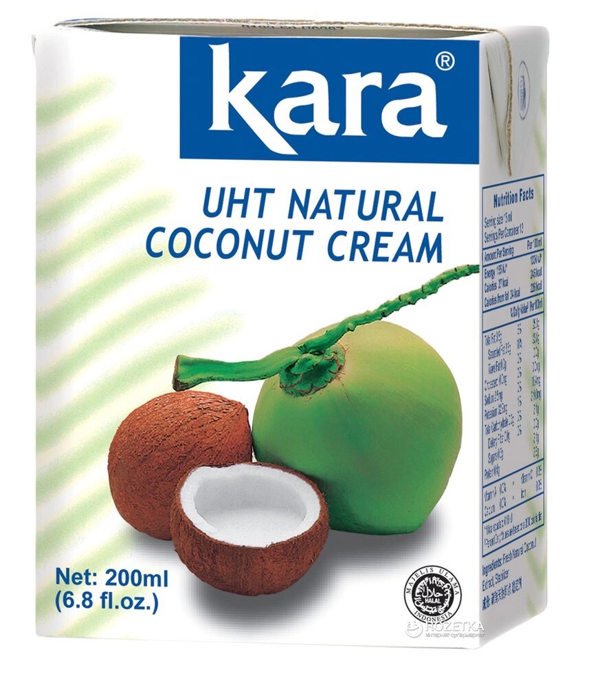 Вершки кокосові Kara 24%, 200г від компанії Діетмаркет "Душечка" - фото 1