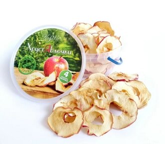 Яблучні чіпси "ХрустЯблочкі" ЕКО, 40г від компанії Діетмаркет "Душечка" - фото 1