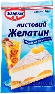 Желатин листовий, Dr. Oetker