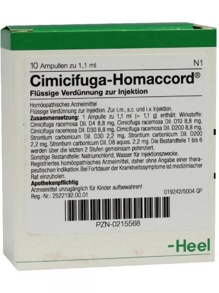 Циміцифуга Гомаккорд 1,1мл. амп. №5 (Cimicifuga-Homaccord) від компанії Альфа Медікал - фото 1