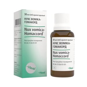Нукс воміка Гомаккорд кап 30мл (Nux vomica-Homaccord) в Дніпропетровській області від компанії Альфа Медикал