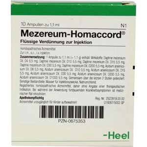 Мезереум Гомаккорд 1,1мл. амп.№5 (Mezereum-Homaccord) в Дніпропетровській області от компании Альфа Медикал