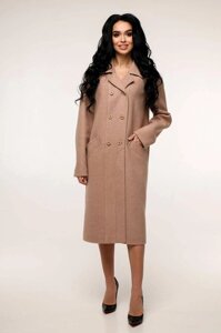 Пальто вовняне демісезонне, прямого силуету з втачними рукавами з 44 по 54 розмір