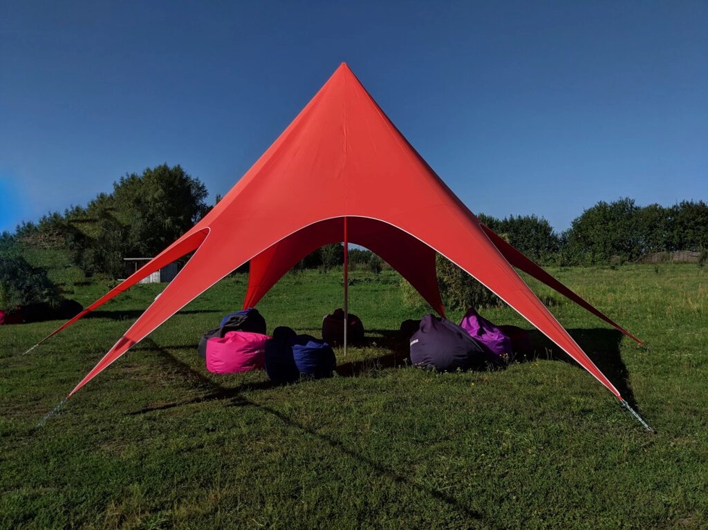 Тент палатка - Червона на 15-20 чоловік - легкий тент - наявність