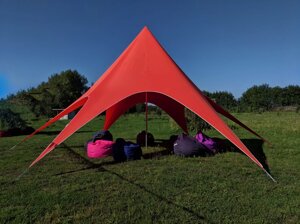 Тент палатка - Червона на 15-20 чоловік - легкий тент