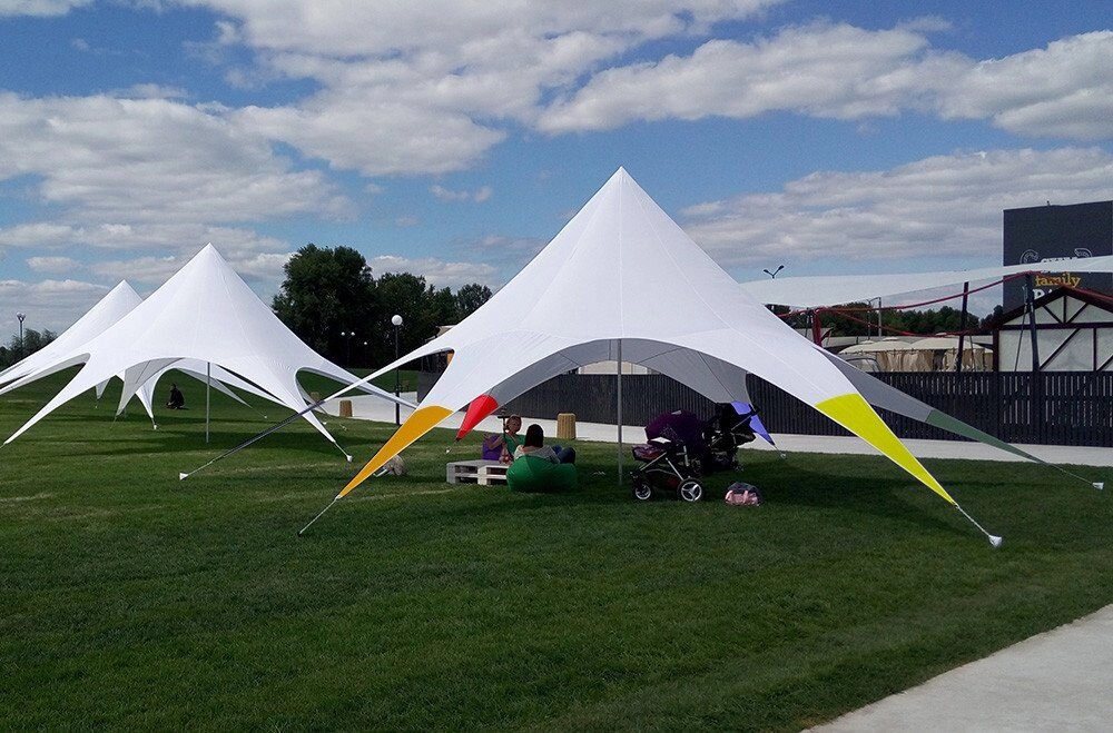 Тент палатка Зірка, яскравою забарвлення 10м Новинка, кольорова - наявність