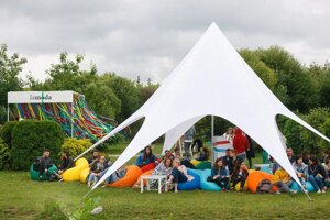 Тент палатка для фестивалей выставок - белый на 20 человек