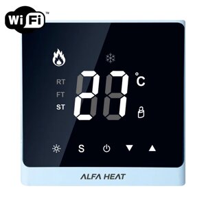 Терморегулятор програмований для теплої підлоги Alfa Heat Smart WI-FI Білий в Тернопільській області від компанії Інтернет-магазин " Тепло Вашого Дому" Warm House