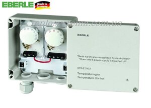 Терморегулятор Eberle DTR-E 3102 для обігріву водостоків з датчиком повітря