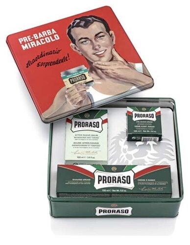 Набір подарунковий для гоління з 3-х предметів Proraso vintage selection gino, Proraso, 400359