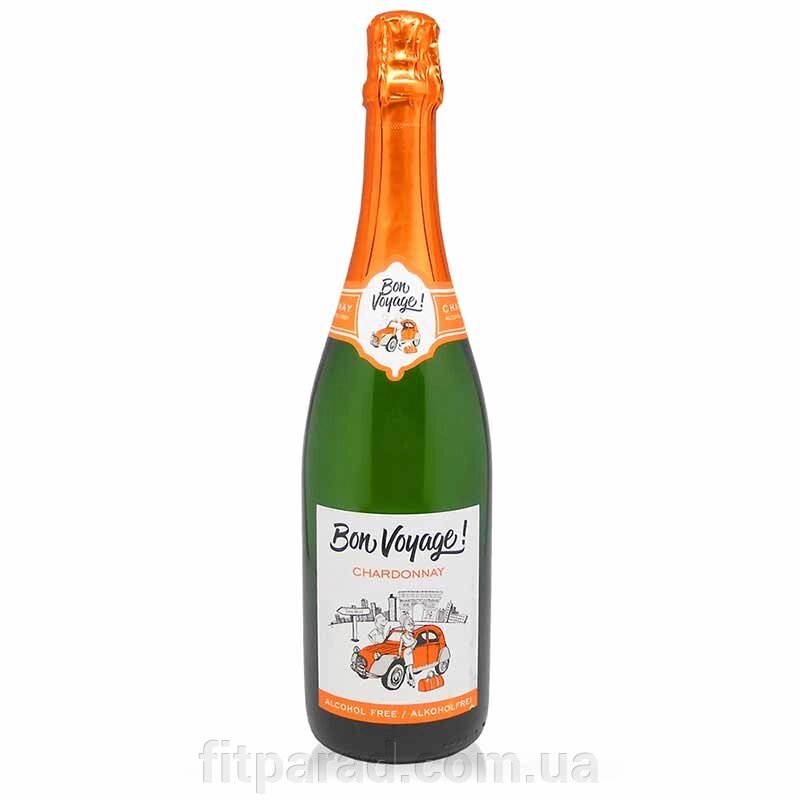 Безалкогольне шампанське Шардоне біле напівсолодке Бон Вояж (Bon Voyage) від компанії ФітПарад - фото 1