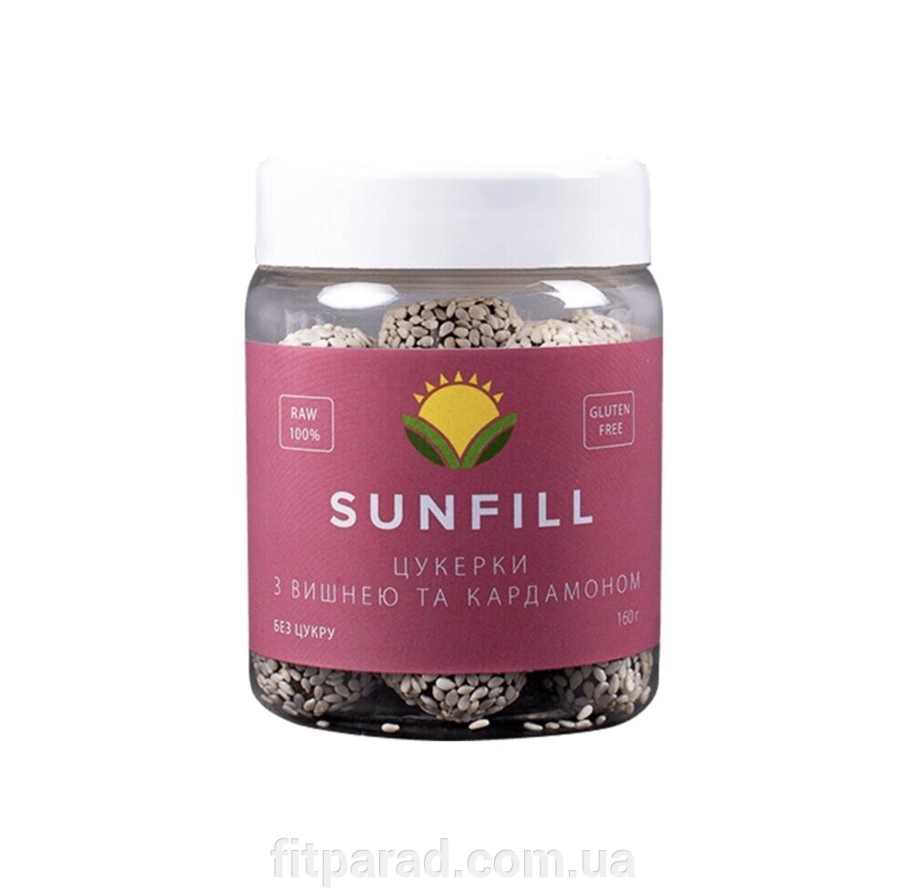 Цукерки SunFill Вишня з кардамоном, 160 г від компанії ФітПарад - фото 1