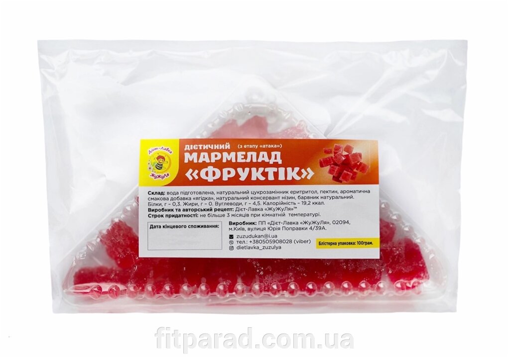 Мармелад "фруктиків" без цукру, 100 г від компанії ФітПарад - фото 1