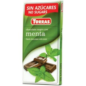 Torras Чорний шоколад з М'ЯТОЮ без цукру