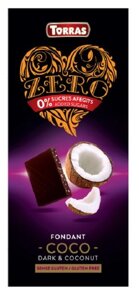 Torras Чорний шоколад з КОКОСОМ без цукру