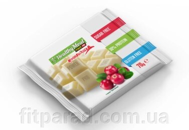 Плитка протеїнових "Фітоняшка" з журавлиною без цукру «Білий шоколад» від компанії ФітПарад - фото 1