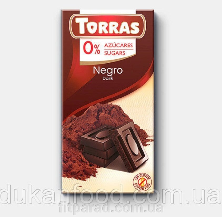 Torras Чорний шоколад без цукру від компанії ФітПарад - фото 1