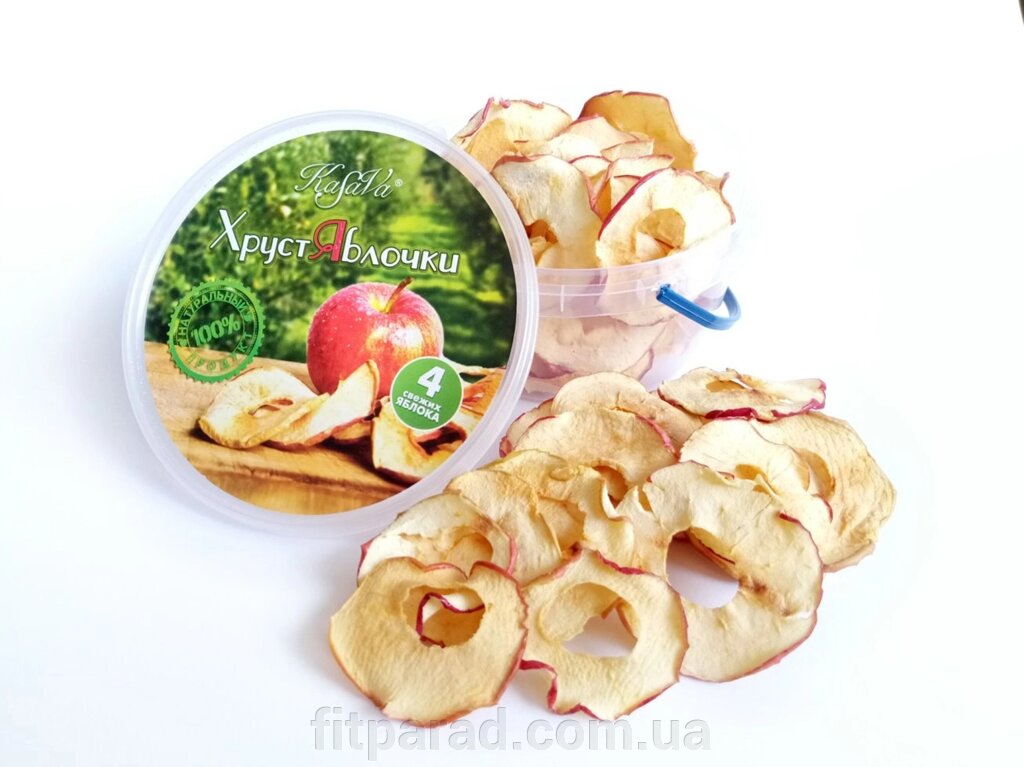 Яблучні чіпси "ХрустЯблочкі" ЕКО, 40 г від компанії ФітПарад - фото 1
