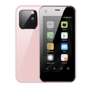 Маленький мобільний смартфон сенсорний Soyes XS 13 Рожевий