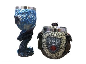 Подарунковий Набір Кружка Чашка Келих 3D Гра Престолів Game Of Thrones Fire and Blood Будинок Таргаріен