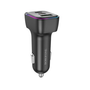 Автомобільний зарядний пристрій BOROFONE BZ28C Trophie PD60W (2C1A) car charger Black