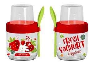 Банку з ложкою і контейнером Herevin Fruit-Yoghurt, 425 мл